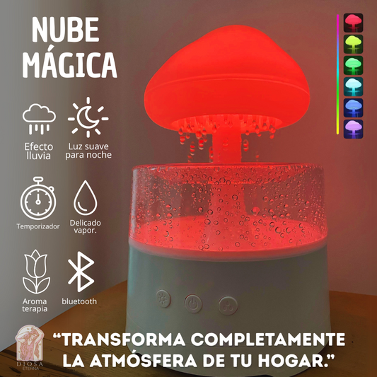 MAGIC CLOUD  4 EN 1 - HUMIDIFICADOR, LAMPARA, PARLANTE , EFECTO LLUVIA. CAMBIA TUS ESPACIOS,